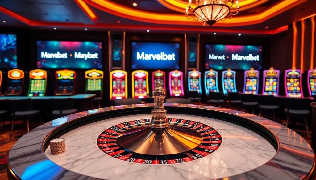 Marvelbet offers an exciting roulette gaming experience with stylish casino elements.
