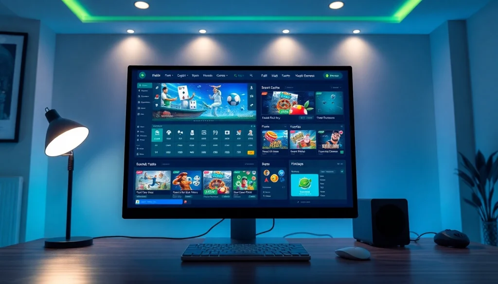 Vibrant online gaming platform showcasing nhà cái 789f with sports and casino games.