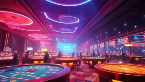 Jogadores se divertindo em um cassino online, experimentando a emoção das apostas na Bet da Sorte.