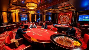 Experience sbobet betting with intense poker gameplay in a luxurious casino setting.
