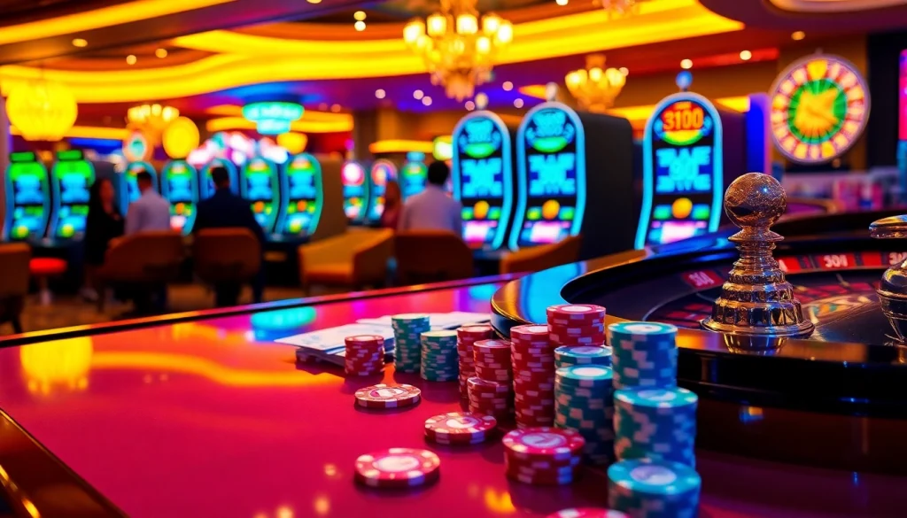 Rasakan sensasi kasino yang mendebarkan dengan Depo 5K sambil menikmati chip poker berwarna-warni dan mesin slot.