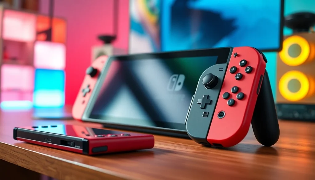 Nintendo Switch 2 reviews showcasing the console setup with Joy-Con controllers and gaming accessories.