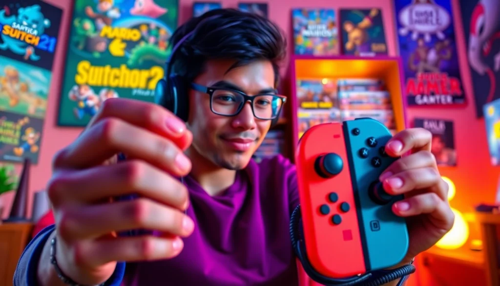 Reviewing the Nintendo Switch 2 reviews with vibrant gaming atmosphere.