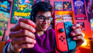 Reviewing the Nintendo Switch 2 reviews with vibrant gaming atmosphere.