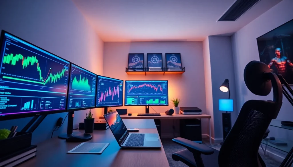 Infosec-themed home office displaying technology for cybersecurity and Amazon price tracking.