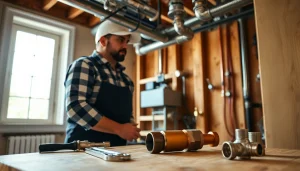 Demonstrating Whole House Repiping Saint Petersburg FL with a professional plumber inspecting water pipes.
