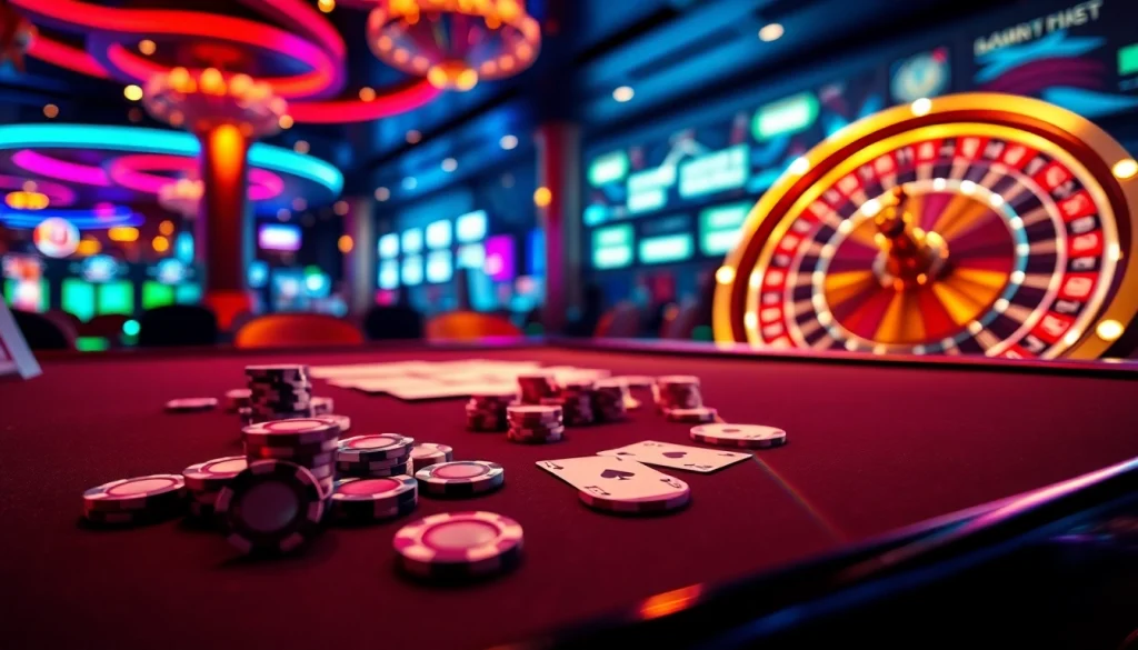 Experience thrilling gameplay at https://jun886.dev/ with vibrant casino scenes and poker action.