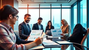 Expert auditors providing Audit Services in Dubai in a modern office environment.