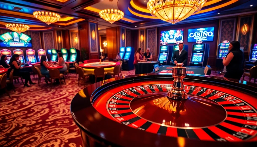 Ressentez l'excitation dans un casino fiable en ligne avec une roulette vibrante et des joueurs enthousiastes.