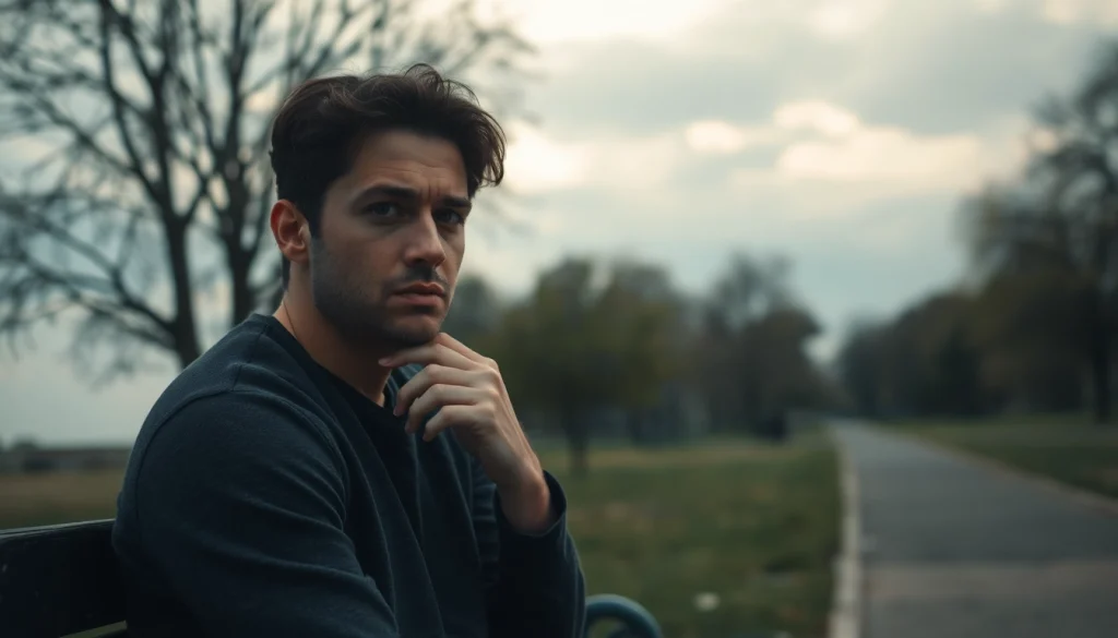 Understanding depression symptoms through a reflective scene of an individual in contemplation.