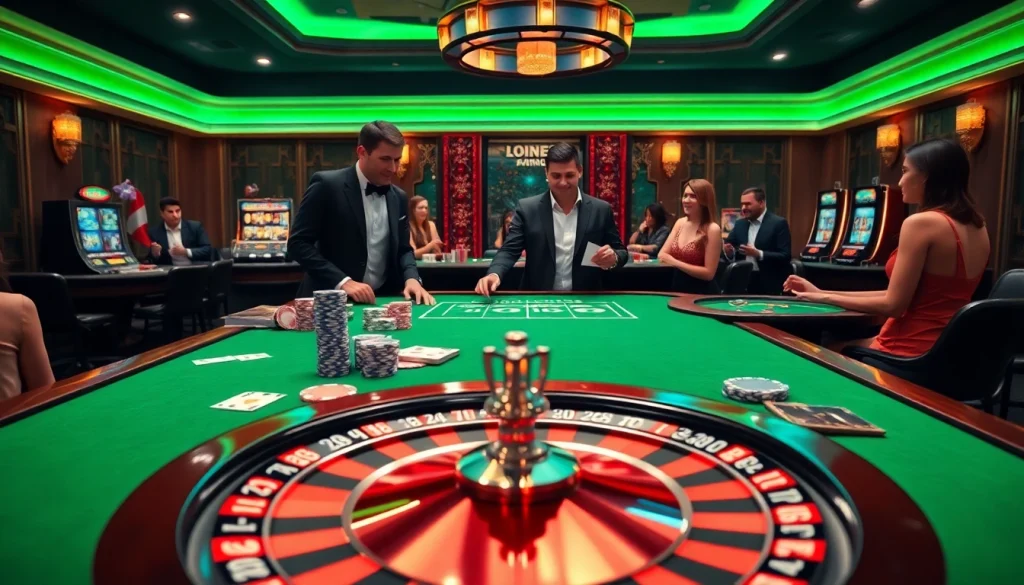 Participez à des jeux palpitants dans un casino fiable en ligne avec des jetons de poker vibrants et des croupiers dynamiques.