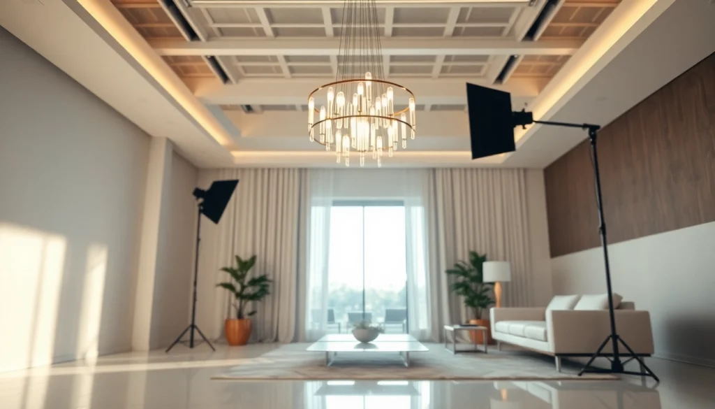 Sleek Illumination exemplified by a modern chandelier in a stylish indoor setting.