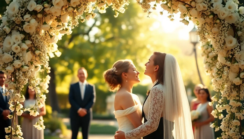 Bringing Wedding photography to life: intimate couple portrait during a beautiful garden ceremony.