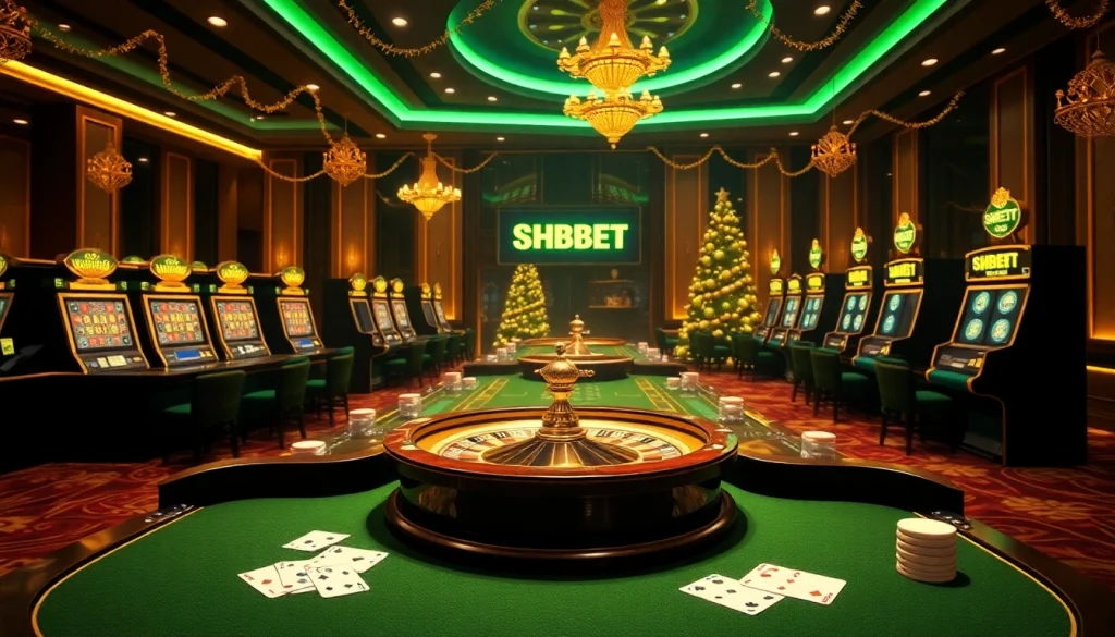 Experience the excitement of Shbet's online gaming with vibrant tables and interactive elements.