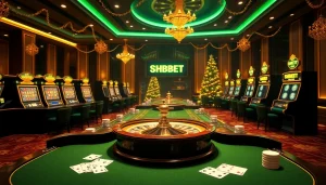 Experience the excitement of Shbet's online gaming with vibrant tables and interactive elements.