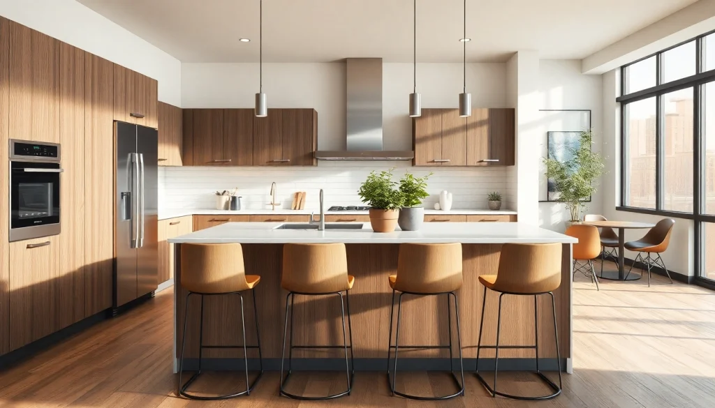 Beautiful kitchen remodeling showcasing modern design with elegant cabinetry and bright open space.